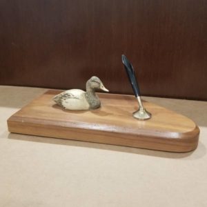 DeLodzia Desk Top Pen Holder with Mini Duck in the Pond Statue Miscellaneous