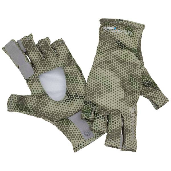 Simms SolarFlex SunGlove Fishing Gloves – Hex Camo Loden Clothing