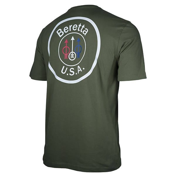 Beretta USA Logo Short Sleeve T-Shirt – Army Green Clothing