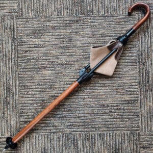 Wooden Cane with Fold-Out Built-In Seat Hiking