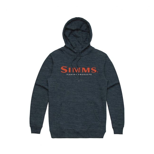 SIMMS Logo Pullover Hoodie, Navy Heather ☆ The Sporting Shoppe