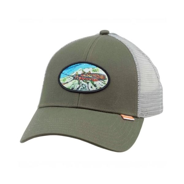 SIMMS Salmon Fly Patch Trucker Cap Caps & Hats