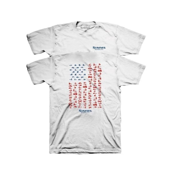 Simms USA Flies T-Shirt – White Clothing