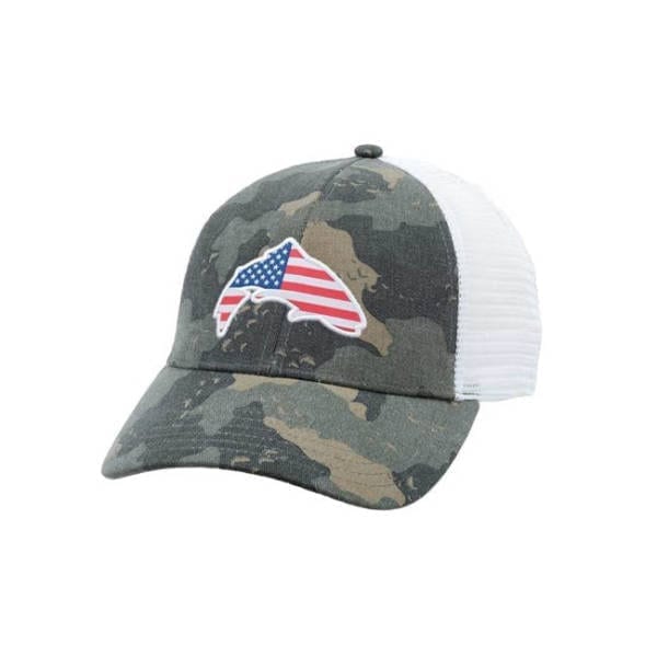 Simms Men’s USA Trout Trucker Hat Caps & Hats