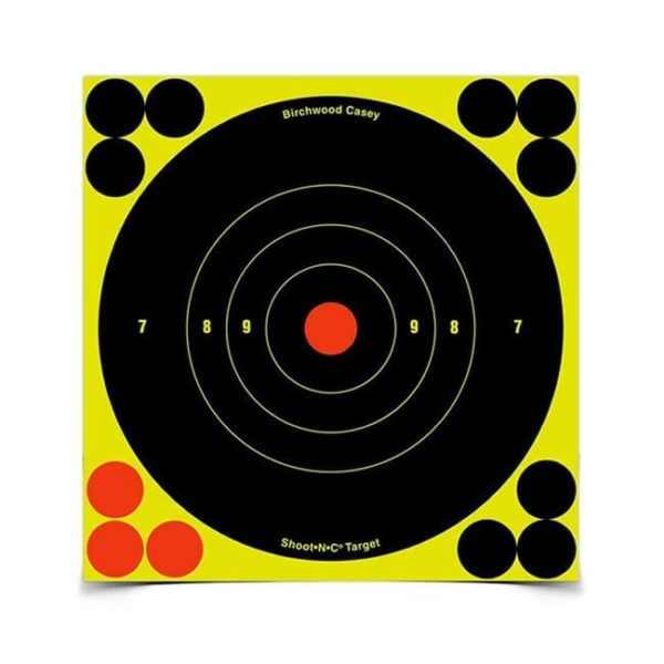 Birchwood Casey Shoot-N-C 8″ Bullseye Targets 25 Pack Firearm Accessories