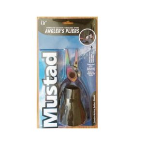 Mustad 7.5” Stainless Steel Pliers with Rubber Holster Fishing