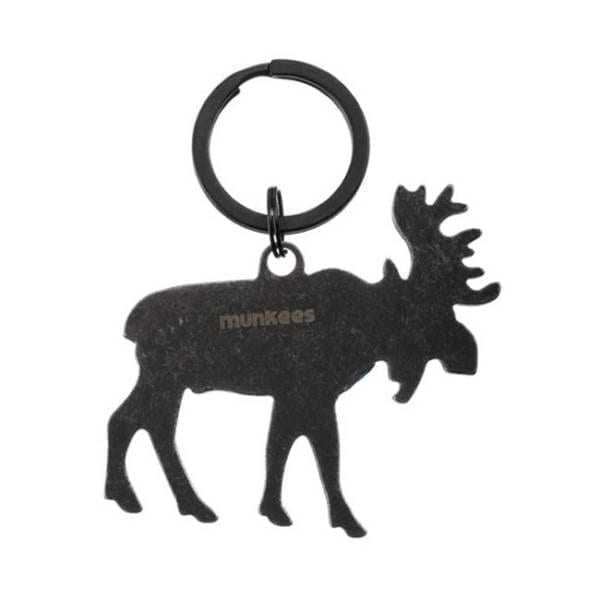 Munkees Stainless Steel Moose Bottle Opener Key Ring Miscellaneous