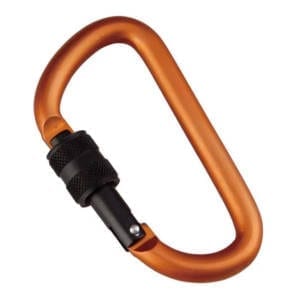 Munkees D-Shape Carabiner with Screw Lock – Orange Keychain Tools & Accessories