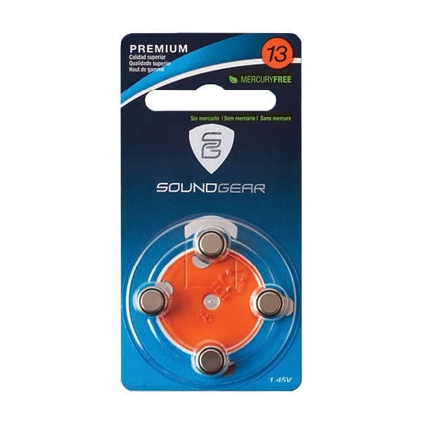 SoundGear Premium Mercury-Free Batteries, Size 13 Miscellaneous
