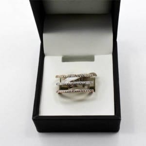 14K Rose, White & Yellow Gold Diamond Ring 0.33 carat – 6.31 grams Jewelry
