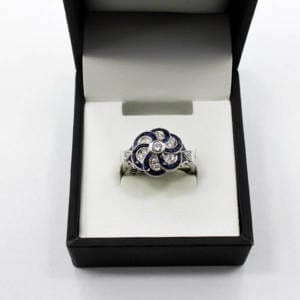Diamond, Sapphire & Gold Ring (4.94g, 0.22cts, SP 1.05 cts) Unique Offerings