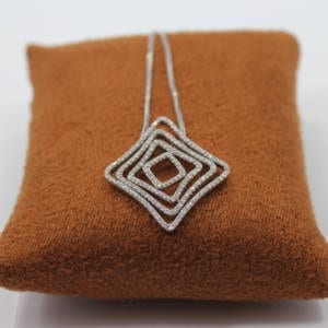 Diamond Pendant with a Chain 0.97 Carat Jewelry