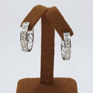 Diamond Looped Earrings 10.89 Grams – 3.00 CTS Jewelry