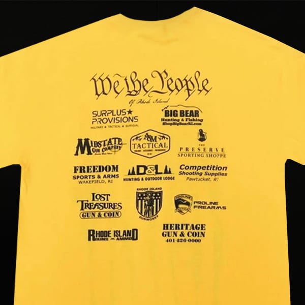 Second Amendment Rifle Flag Yellow T-Shirt (XL) ☆ The Sporting