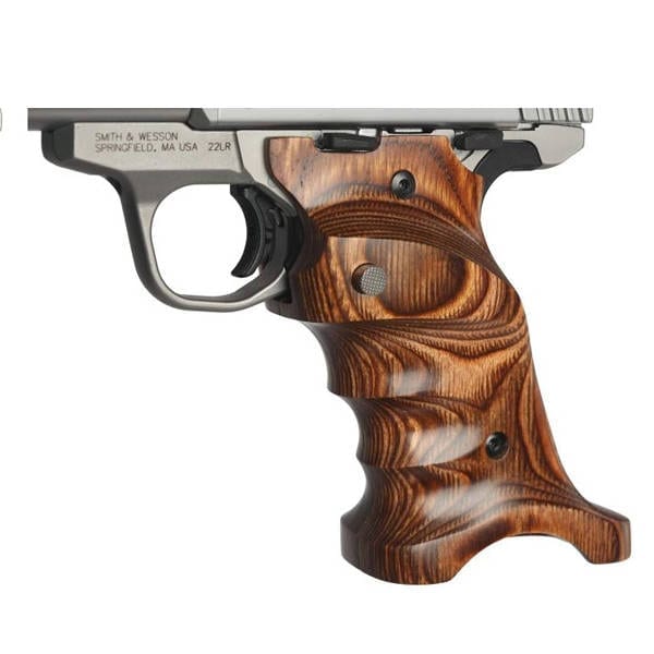 Volquartsen Laminated Wood Grips for Mark IV Model (Brown) Firearm Accessories