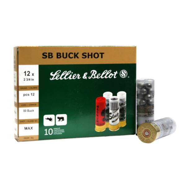 Sellier & Bellot Buck Shot 12Ga – 2.75″ Bullet Shells 12 Gauge