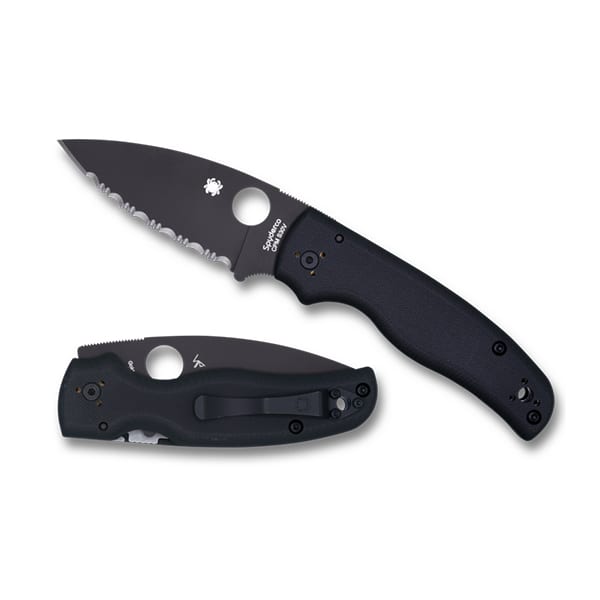 Spyderco SHAMAN G-10, 3.58″Folding Knife – Black Folding Knives