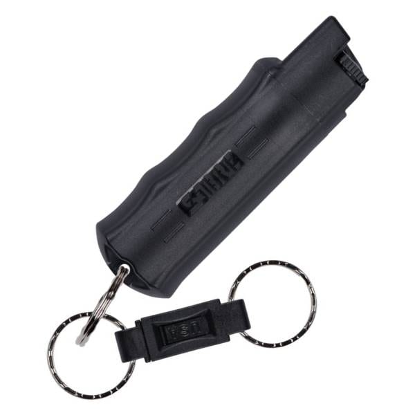 SABRE RED Pepper Spray Keychain with Quick Release Key Ring - Black ☆ The  Sporting Shoppe ☆ Richmond, Rhode Island