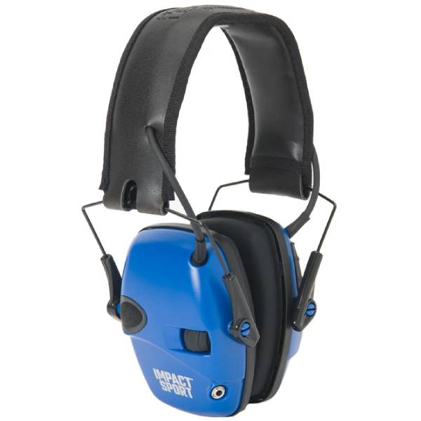 Howard Leight Impact Sport Electronic Earmuff – Real Blue Eye & Ear Protection