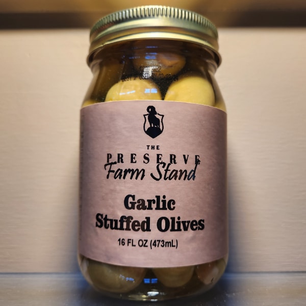 Preserve Farm Stand Garlic Stuffed Olives, 16oz Preserve Farm Stand