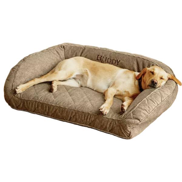 Orvis Memory Foam Bolster Dog Bed, S – Brown Tweed Dog Training & Supplies