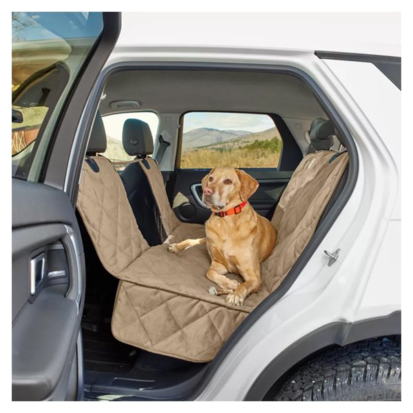 Orvis Grip-Tight Windowed Hammock Sedan/SUV Seat Protector, L – Khaki Dog Training & Supplies