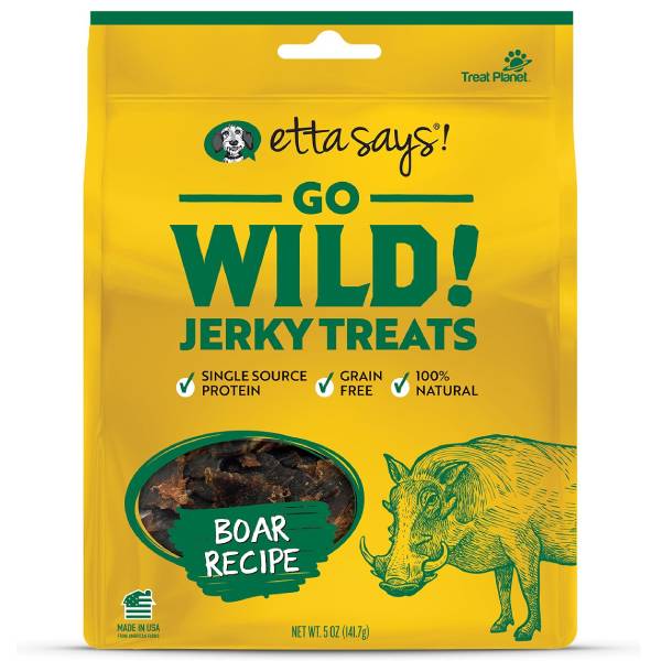 Etta Says Go Wild Jerky Dog Treats – Boar Recipe Dog Training & Supplies