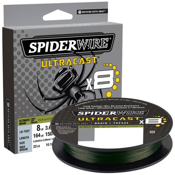 SpiderWire Ultracast Braid Fishing Line, 50lb 328yd – Ultimate Braid-Moss Green Fishing