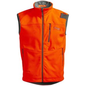 SITKA Stratus Windstopper Vest – Blaze Orange Clothing