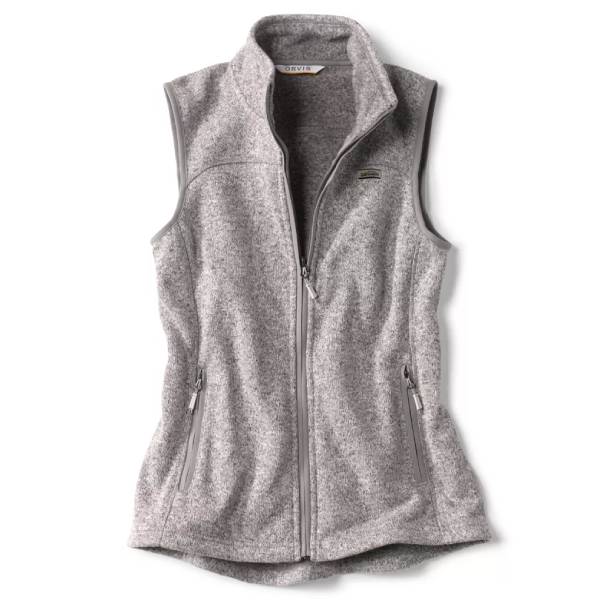 Preserve Orvis Women’s R65 Recycled Sweater Knit Fleece Vest – Gray or Midnight Clothing