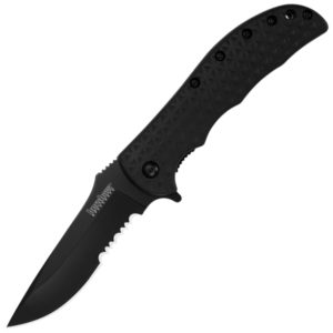 Kershaw Volt II Folding Pocket Knife – Black, Serrated Folding Knives