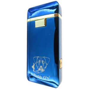 Preserve Buddy G’s Luxe Dual Burner Butane Soft Flame Refillable and Jet Torch Lighter with Flashlight – Blue Ice or Gold Frosted Camping