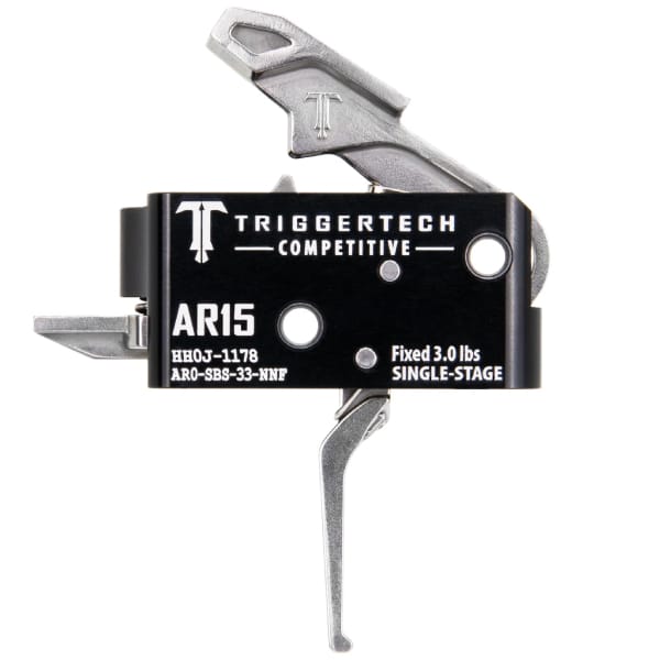TriggerTech AR-15 Single-Stage Competitive Trigger, Straight Flat – Stainless Firearm Accessories