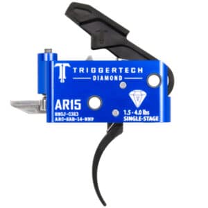 TriggerTech AR-15 Single-Stage Diamond Trigger, Pro Curved – PVD Black Firearm Accessories