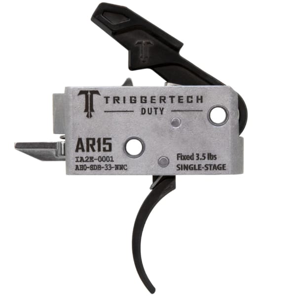 TriggerTech AR-15 Single-Stage Duty Trigger, Traditional Curved Firearm Accessories