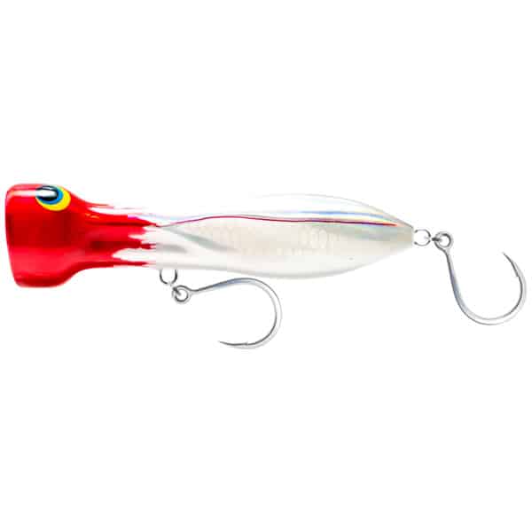 Nomad Tackle Chug Norris 120 Popper Fishing Lure, 4.75″ – Fireball Red Head Fishing