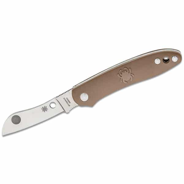 Spyderco Roadie Lightweight Folding Pocket Knife – Brown Folding Knives