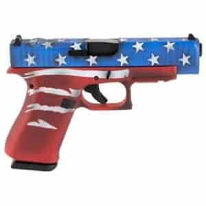 GLOCK G48 9MM 4.17″ Red White Blue FLAG MOS PA4850204FRMOSRWBBWF Firearms