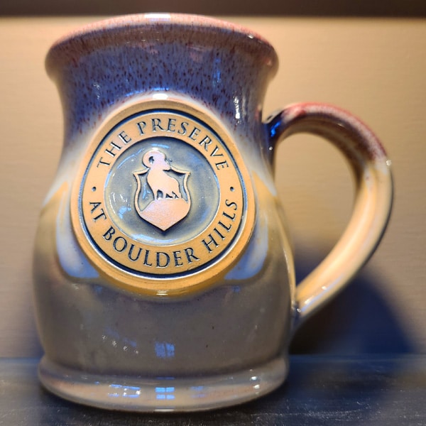 Preserve Deneen Pottery Tall Belly Mug – Light Dijon w/ Burgundy White Miscellaneous