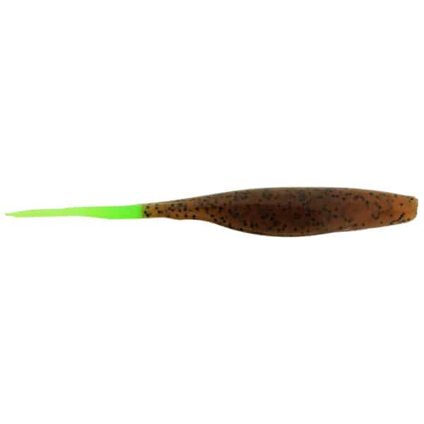 Bass Assassin Shad Fishing Lure, 5″ – Pumpkinseed Chartreuse Tail Fishing