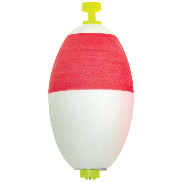 Eagle Claw Weighted Foam Oval Floats, 1.5 - Red/White ☆ The